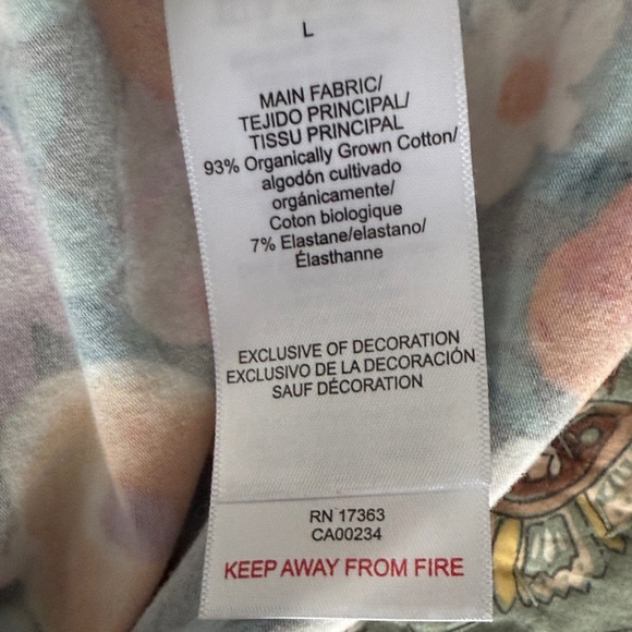 BedHead Cotton Knit Floral Pajamas- Black, Orange, Pink, Purple - Picture 5 of 6